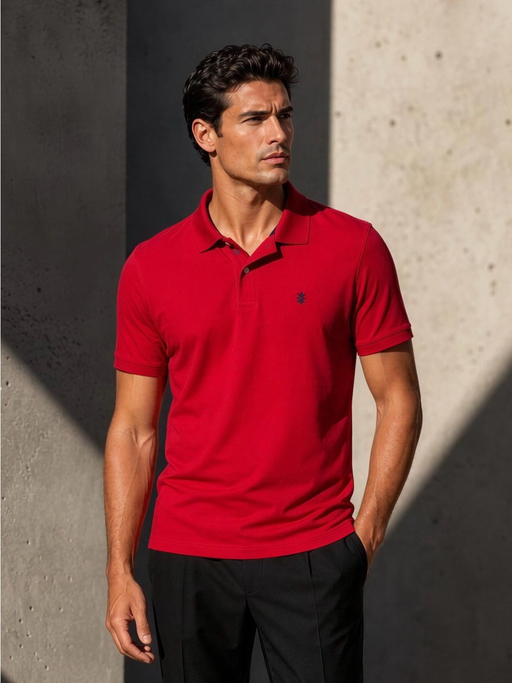 Izod Men's Advantage Red Short-Sleeve Polo